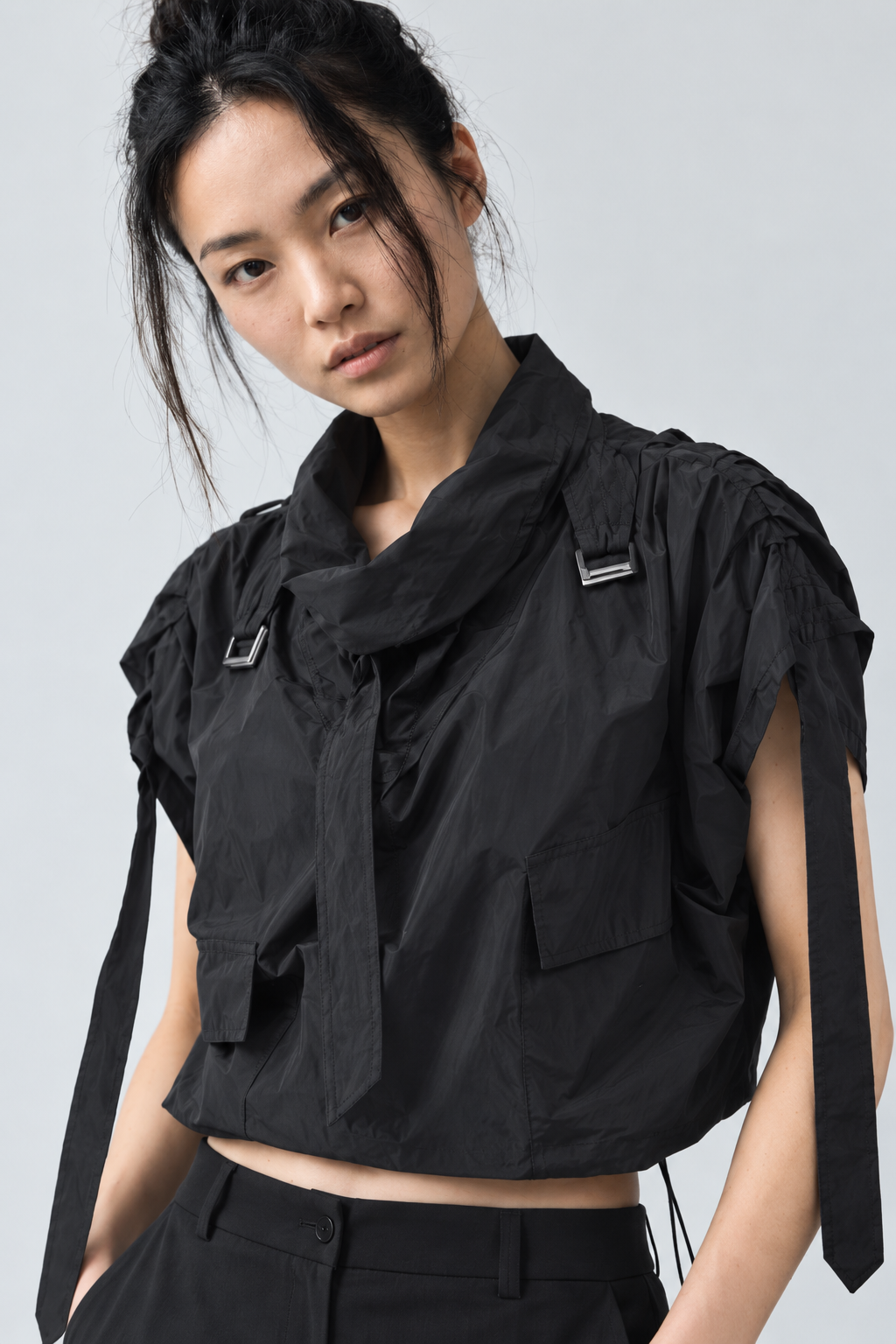 RECON Teknik Crop Üst - siyah teknik crop üst - IMBUE - color:BLK