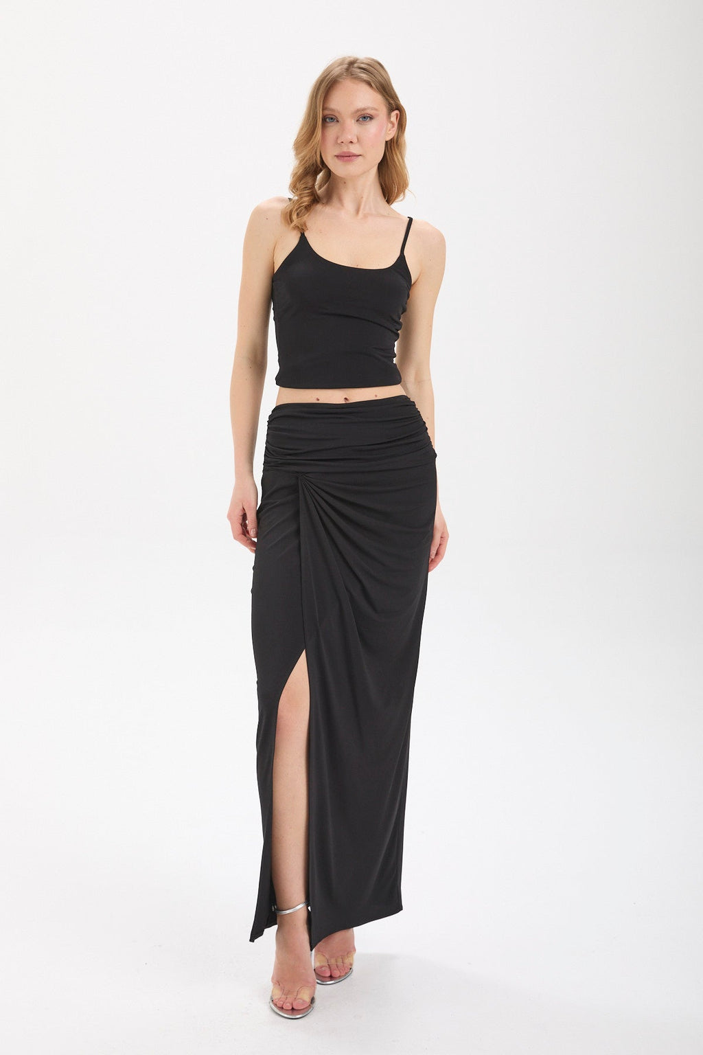 Kadın siyah atlet – ASTRA Crop Top | IMBUE color:siyah