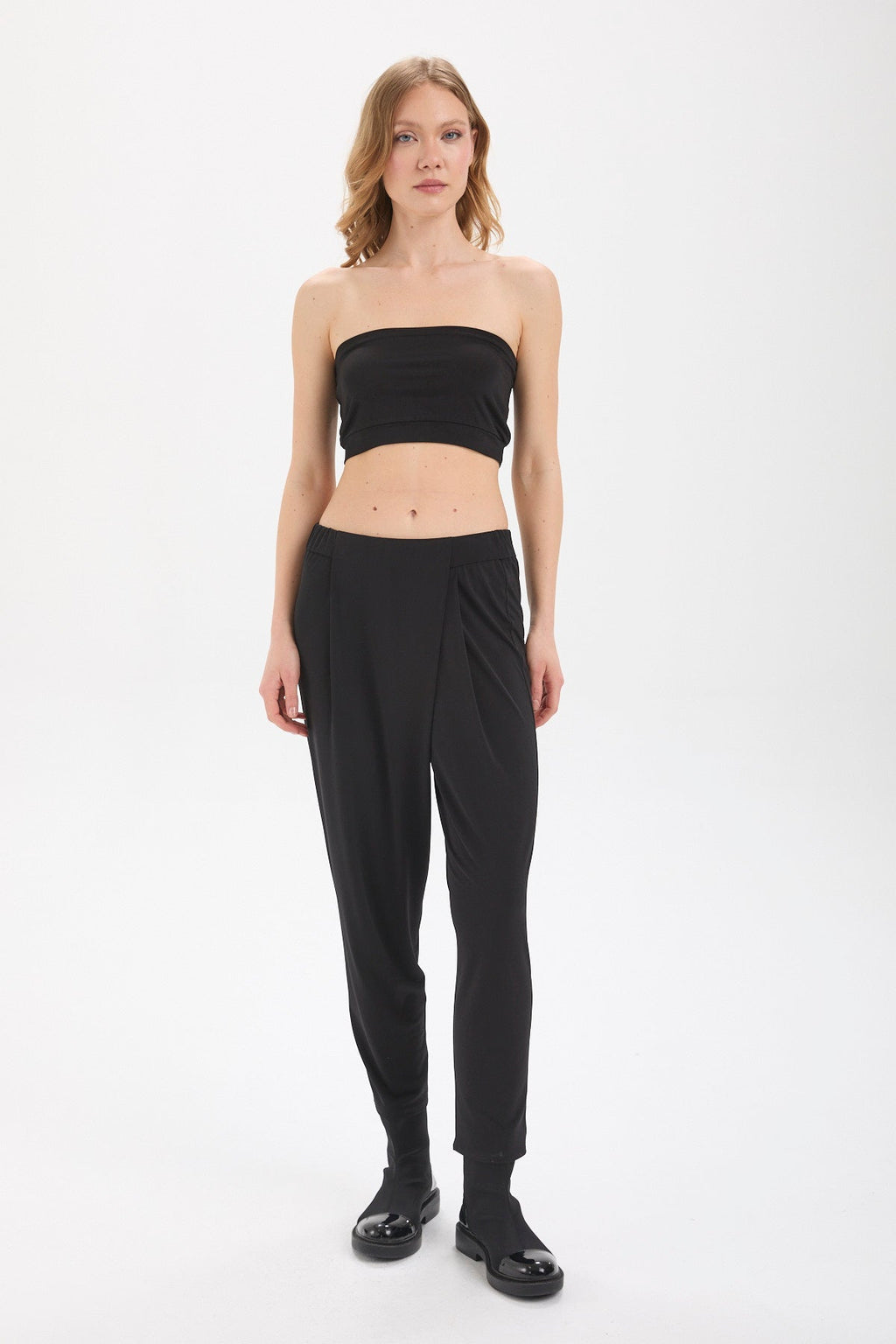 Kadın siyah bluz – NYX Bandeau Crop Top | IMBUE color:siyah