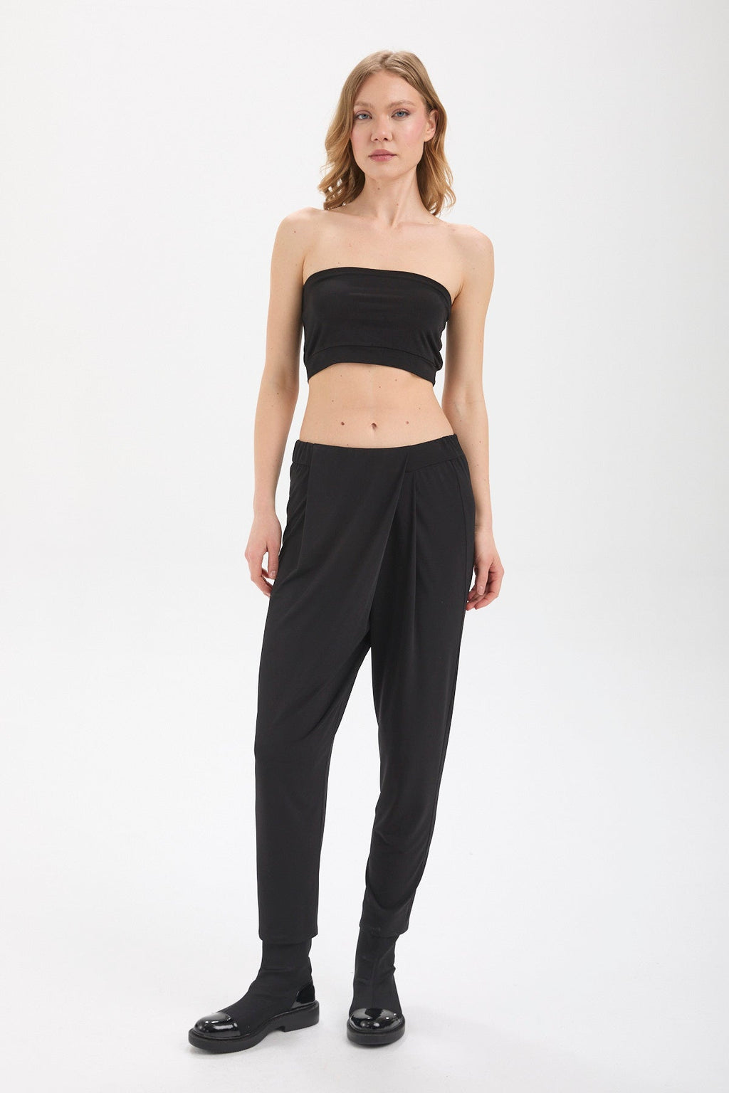 Kadın siyah bluz – NYX Bandeau Crop Top | IMBUE color:siyah