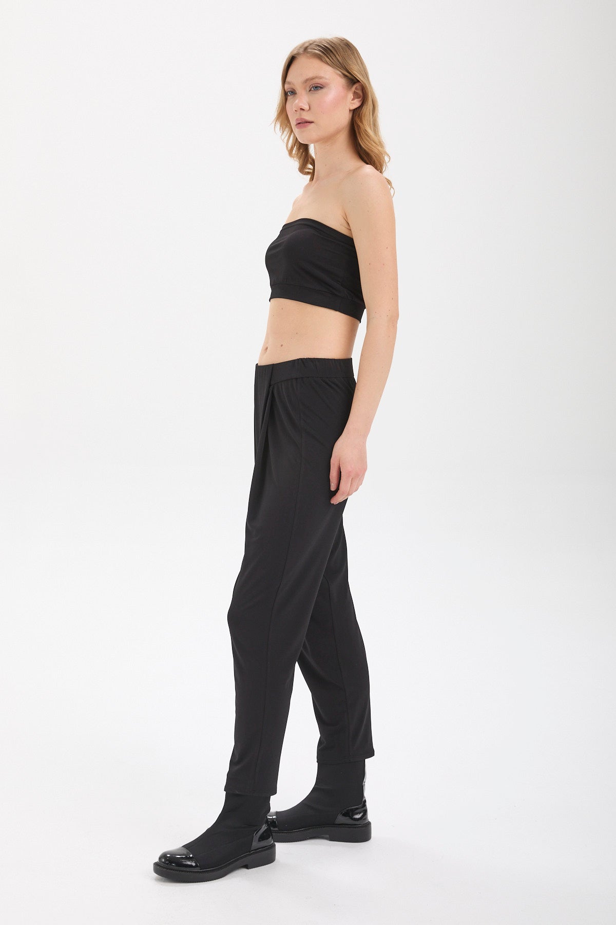 Kadın siyah bluz – NYX Bandeau Crop Top | IMBUE color:siyah