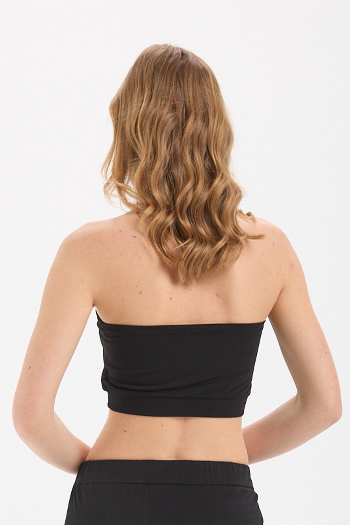 Kadın siyah bluz – NYX Bandeau Crop Top | IMBUE color:siyah
