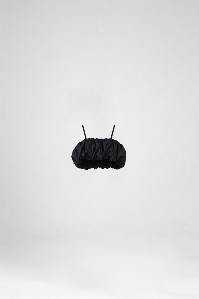 Kadın siyah bluz – AURA Volanlı Büstiyer | IMBUE color:siyah