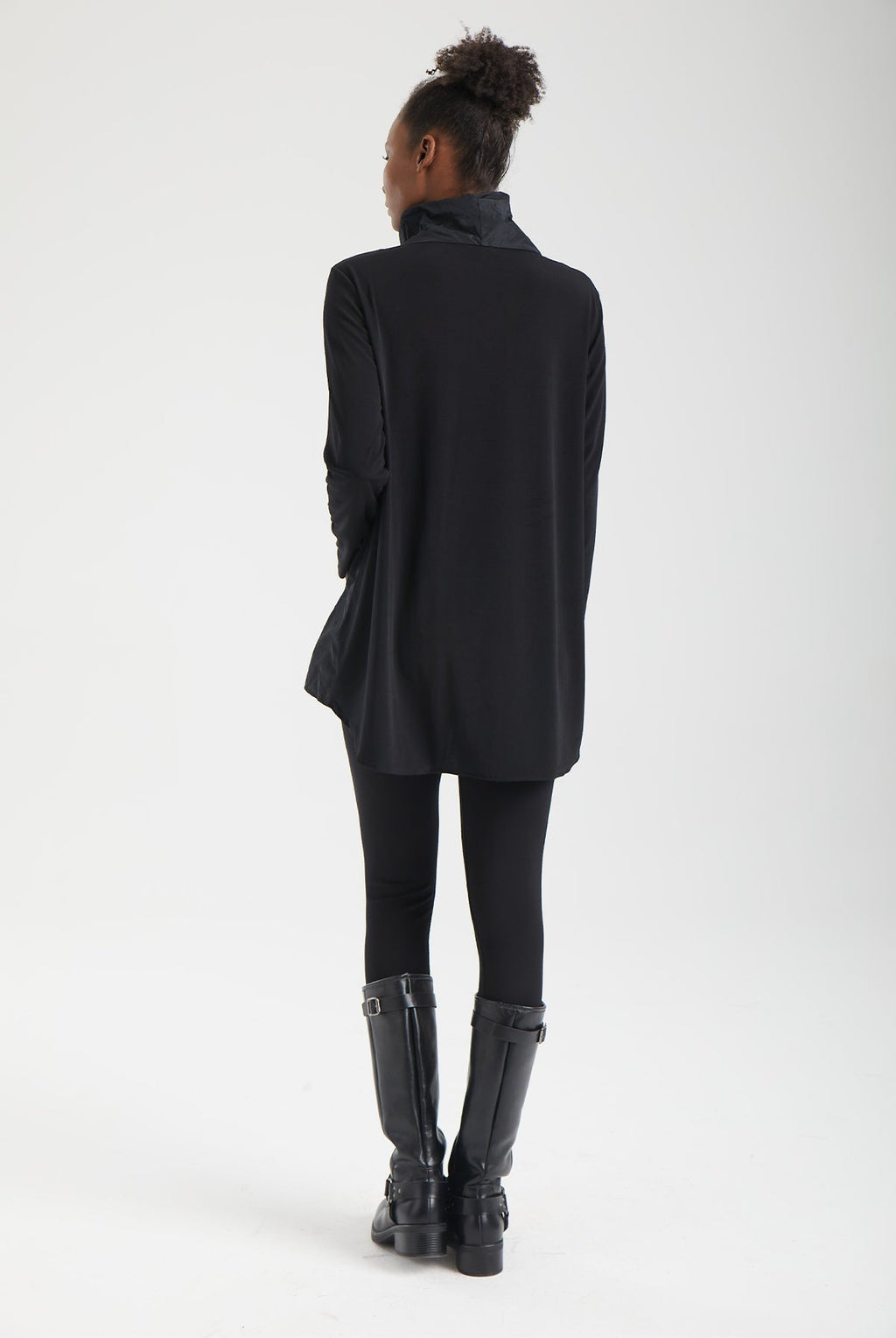Kadın siyah tunik – AEGIS Kepçe Yaka Tunik | IMBUE color:siyah