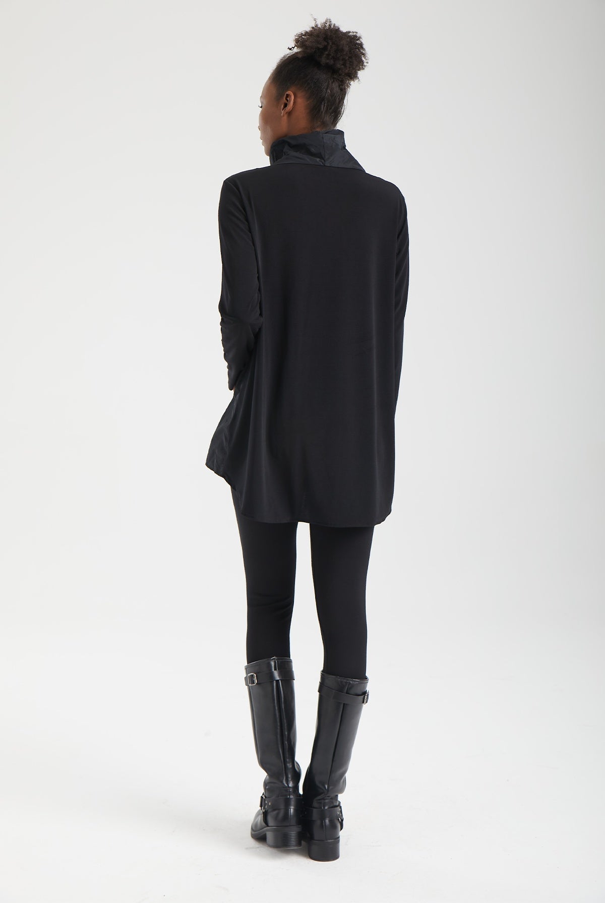 Kadın siyah tunik – AEGIS Kepçe Yaka Tunik | IMBUE color:siyah