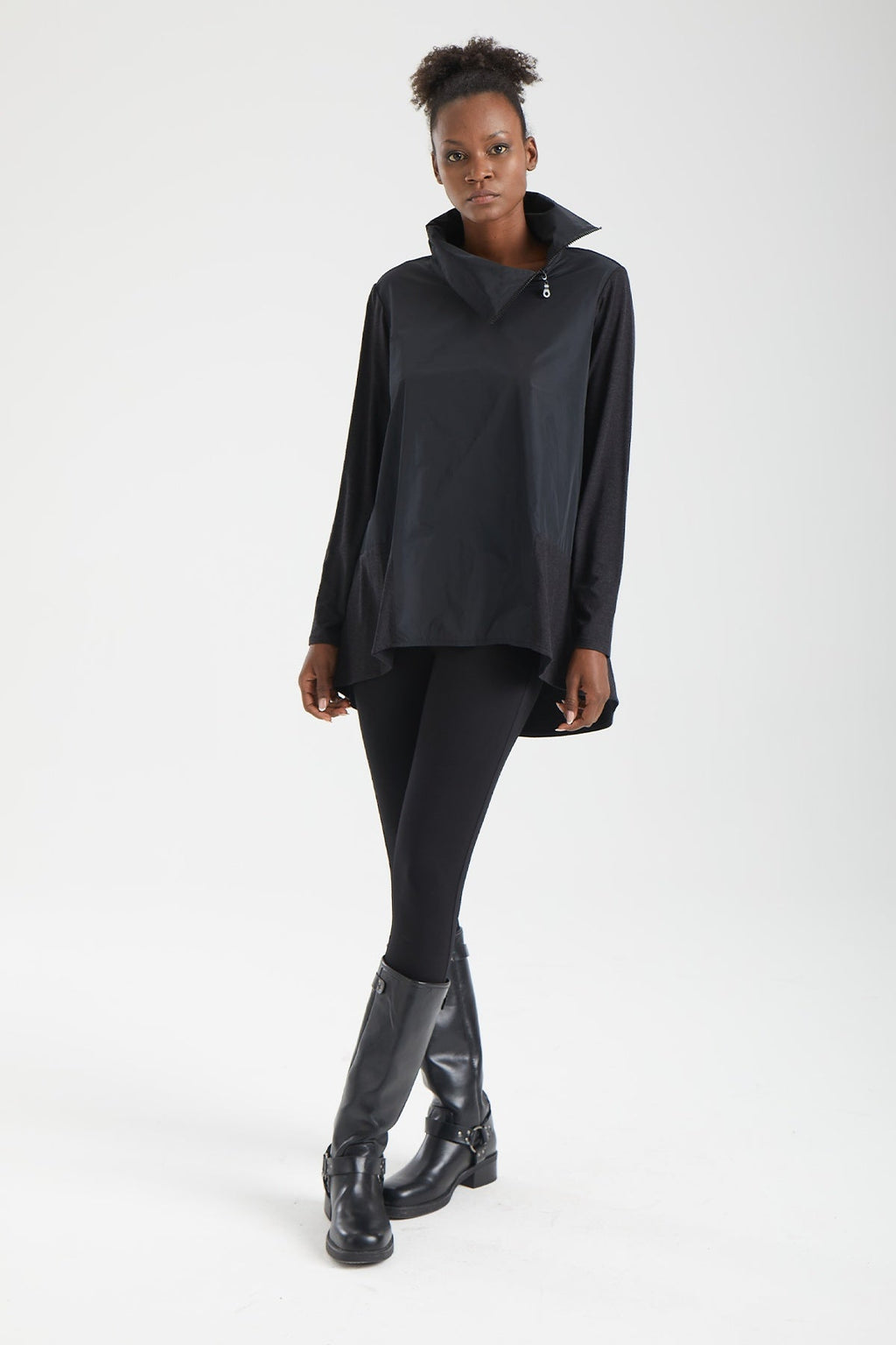 Kadın siyah tunik – AXIS Asimetrik Tunik | IMBUE color:siyah