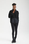 Kadın siyah sweatshirt – MATRIX Dokulu Kapüşonlu Sweatshirt | IMBUE color:siyah