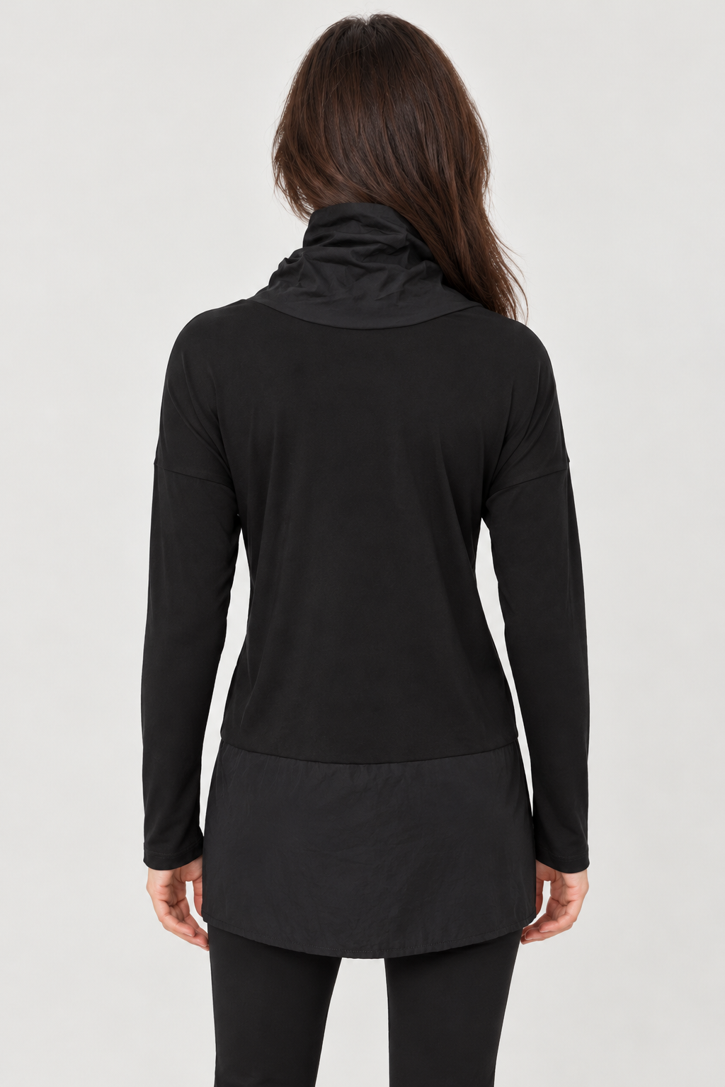MARA Yüksek Yaka Fermuar Cepli Tunik - siyah yüksek yaka fermuar cepli tunik - IMBUE - color:BLK