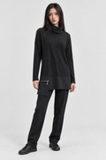 MARA Yüksek Yaka Fermuar Cepli Tunik - siyah yüksek yaka fermuar cepli tunik - IMBUE - color:BLK