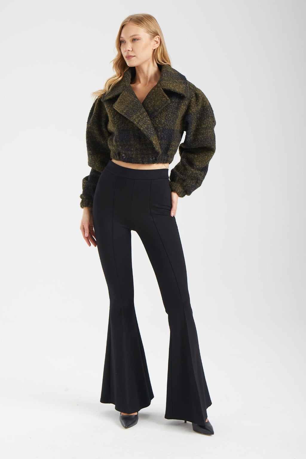 Kadın siyah pantolon – PILLAR Yapısal Dikişli Pantolon | IMBUE color:siyah