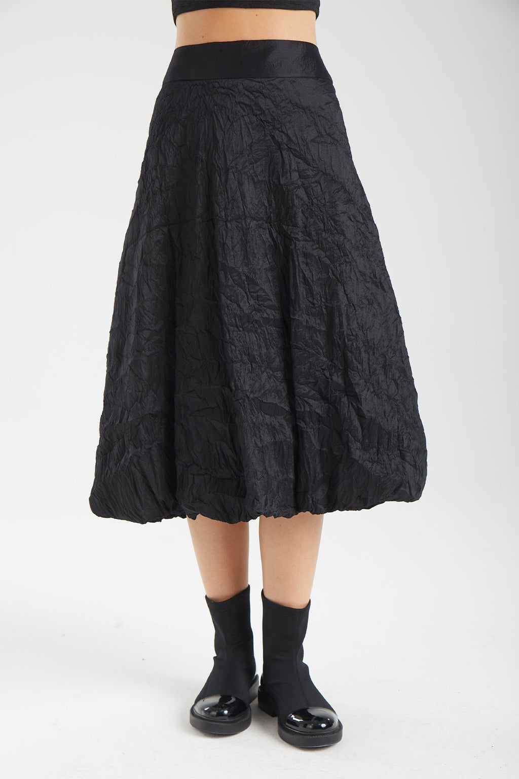 Kadın siyah etek – LUNA Tafta Etek | IMBUE color:siyah