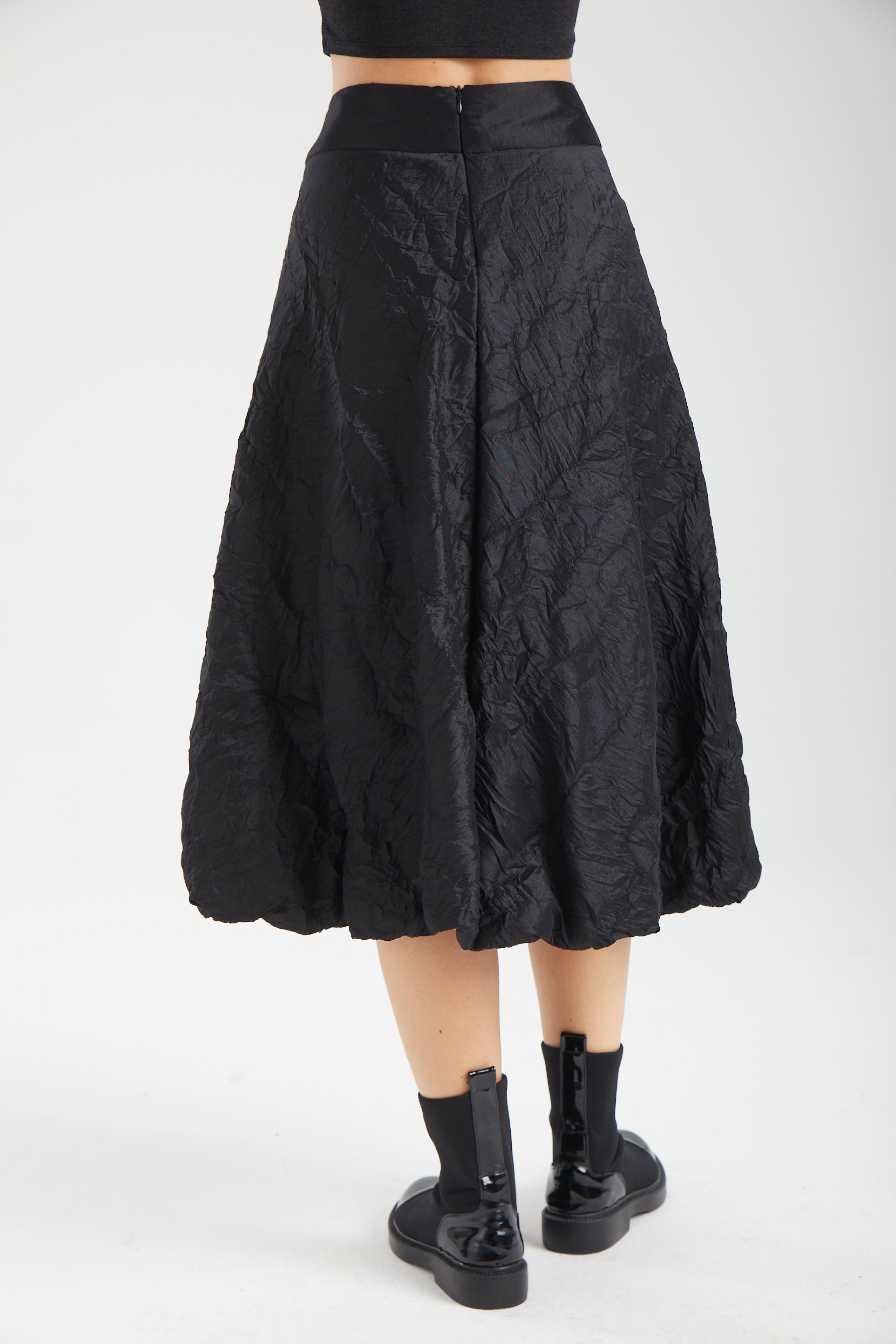 Kadın siyah etek – LUNA Tafta Etek | IMBUE color:siyah