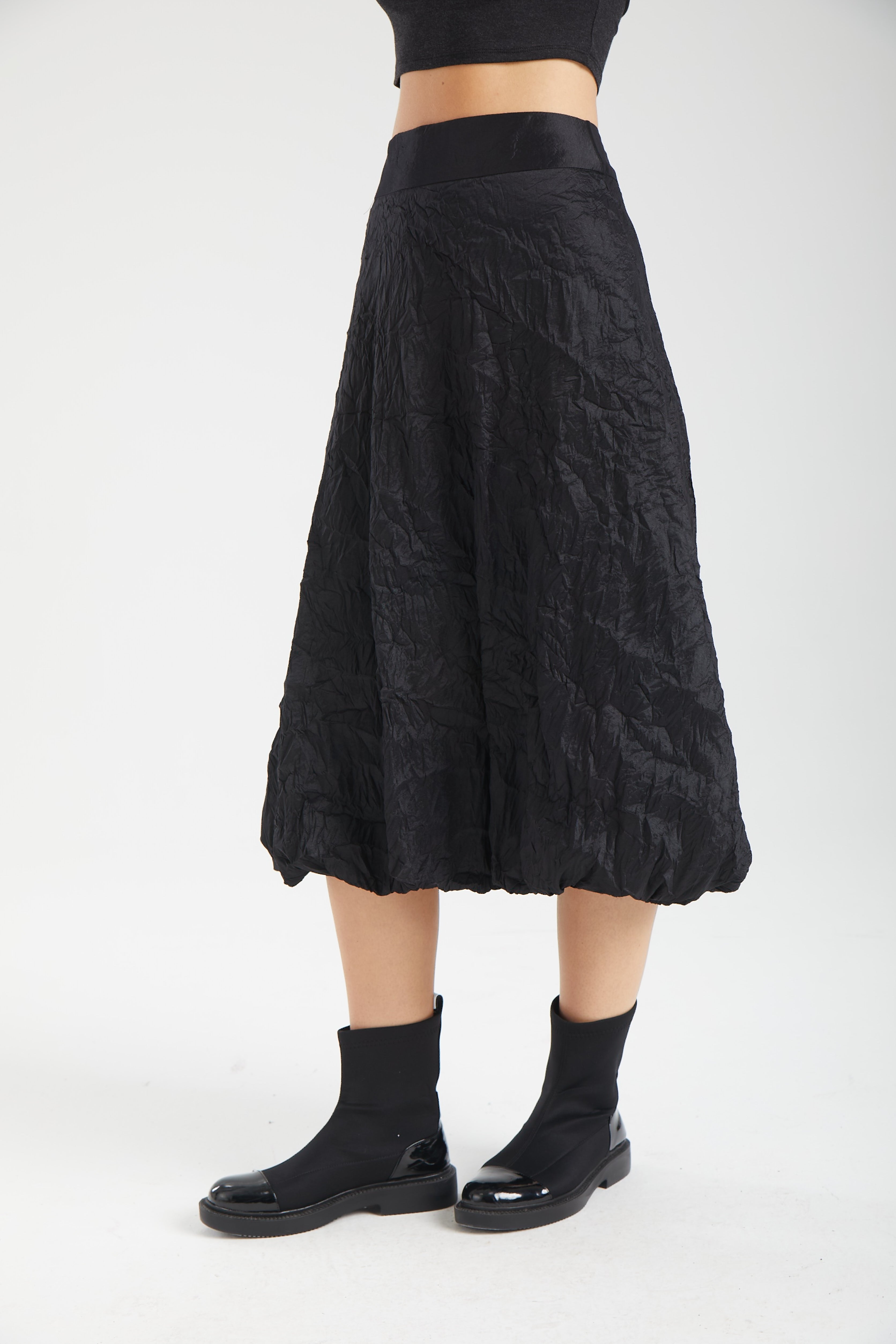 Kadın siyah etek – LUNA Tafta Etek | IMBUE color:siyah