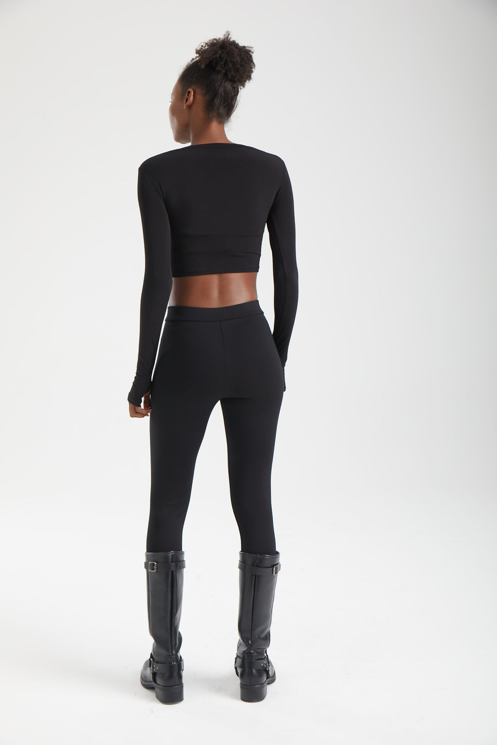 Kadın siyah tayt – LEXA Ponte Dar Paça Pantolon | IMBUE color:siyah