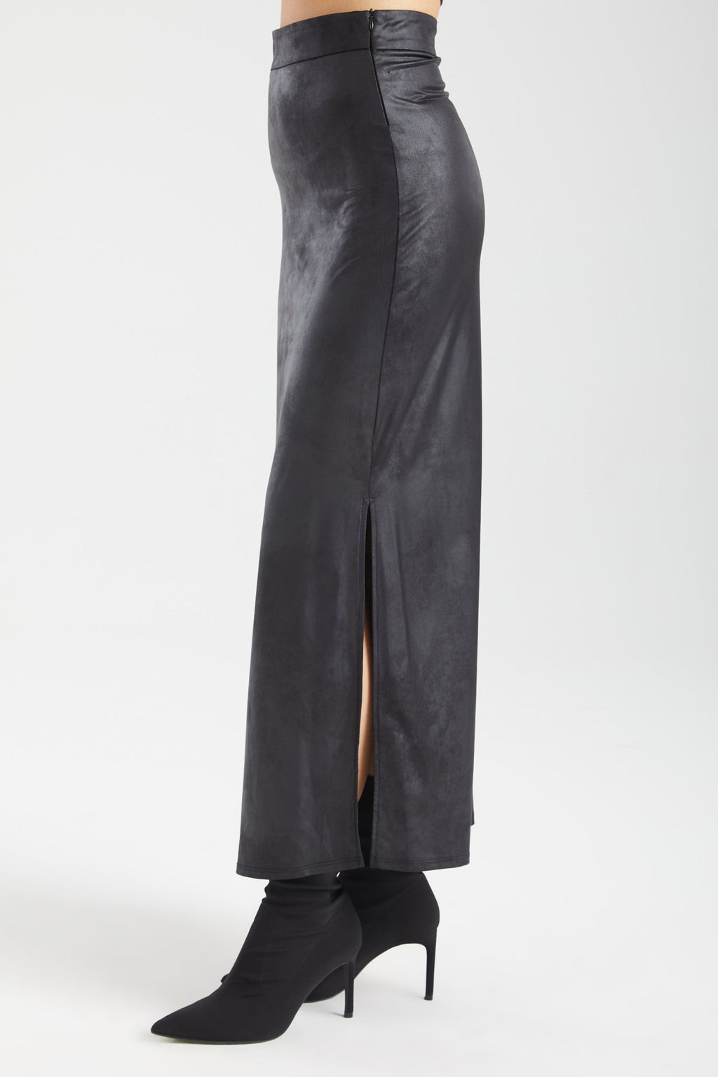 Kadın siyah etek – AXIS Vegan Deri Maxi Etek | IMBUE color:siyah