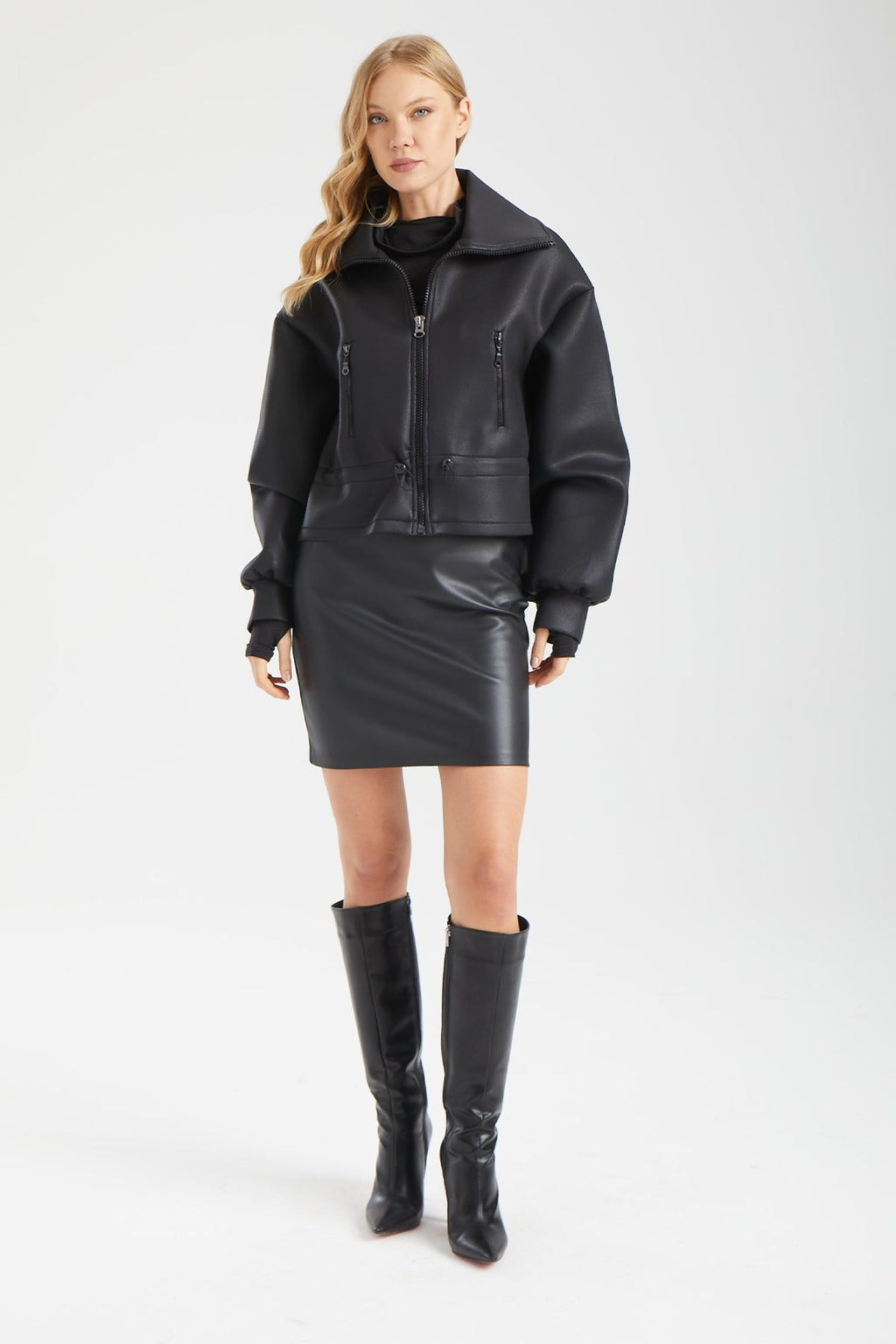 Kadın siyah ceket – RAVEN Moto Ceket | IMBUE color:siyah