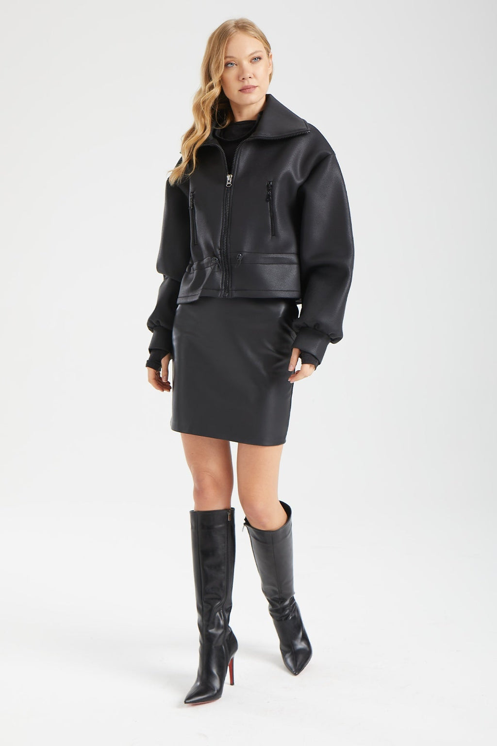 Kadın siyah ceket – RAVEN Moto Ceket | IMBUE color:siyah