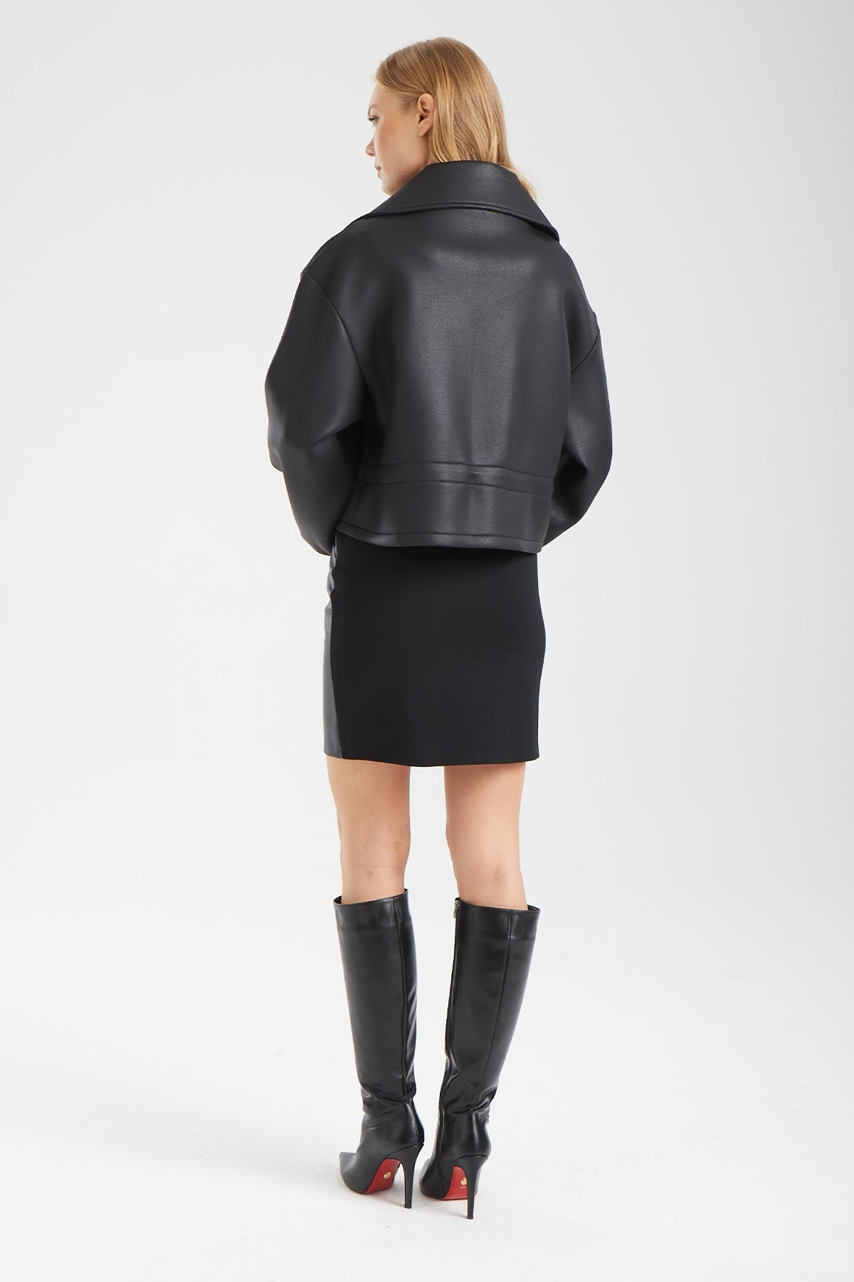 Kadın siyah ceket – RAVEN Moto Ceket | IMBUE color:siyah