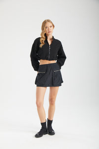 Kadın siyah ceket – KIRA Yapısal Bomber Ceket | IMBUE color:siyah