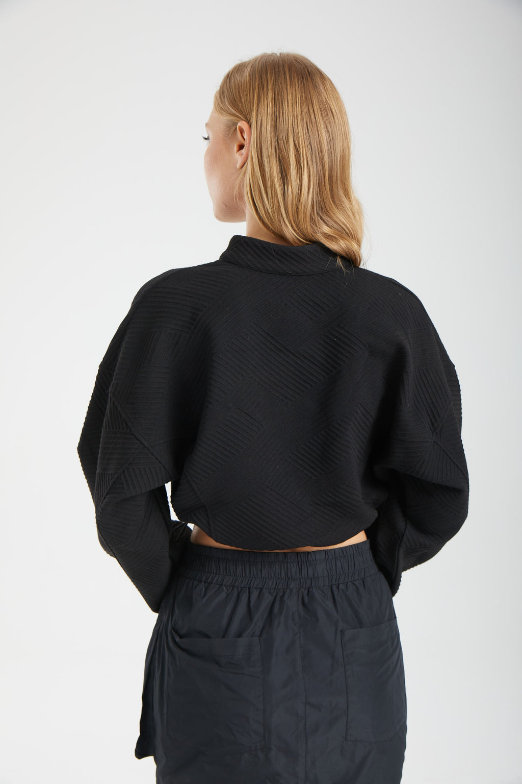 Kadın siyah ceket – KIRA Yapısal Bomber Ceket | IMBUE color:siyah