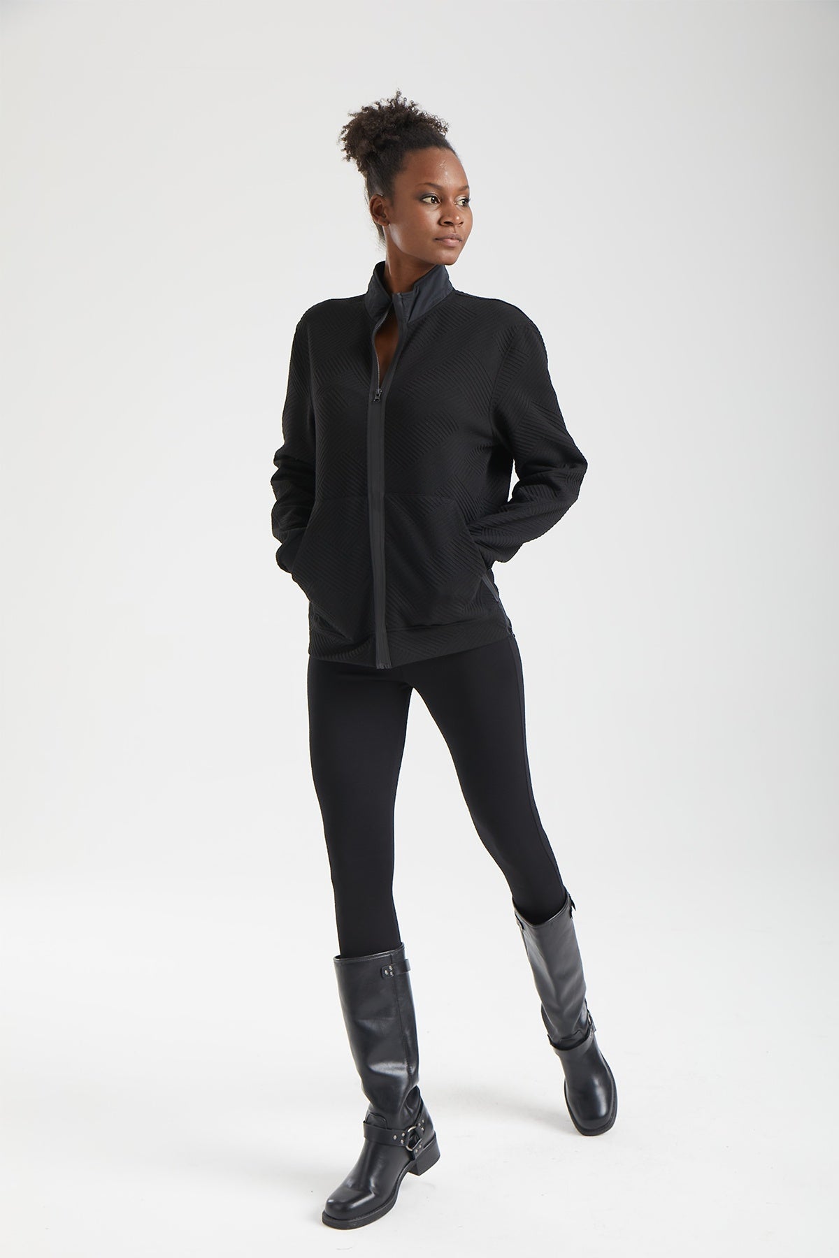 Kadın siyah ceket – NEXUS Yapısal Bomber Ceket | IMBUE color:siyah