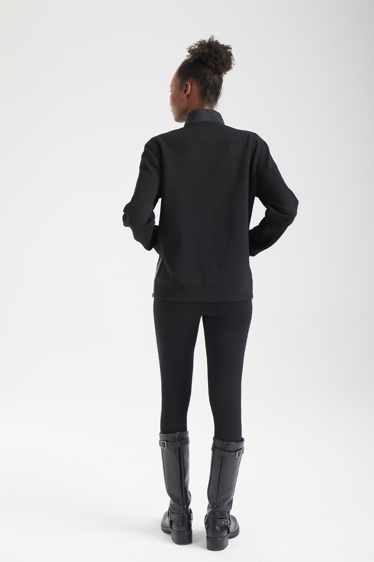 Kadın siyah ceket – NEXUS Yapısal Bomber Ceket | IMBUE color:siyah