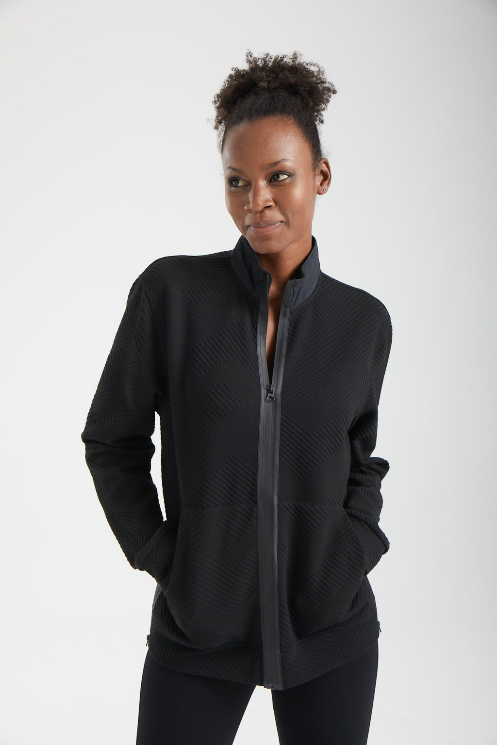 Kadın siyah ceket – NEXUS Yapısal Bomber Ceket | IMBUE color:siyah