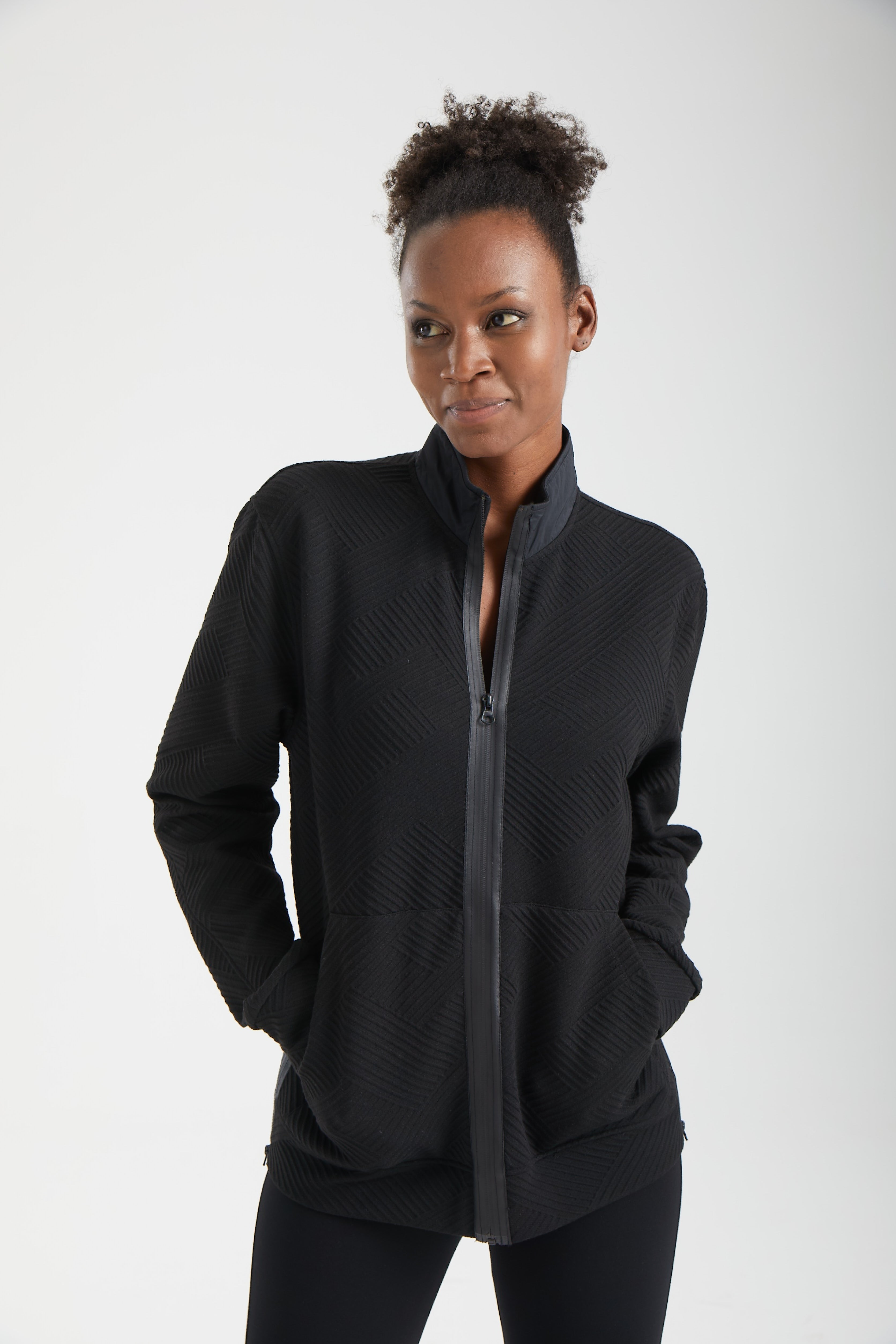 Kadın siyah ceket – NEXUS Yapısal Bomber Ceket | IMBUE color:siyah