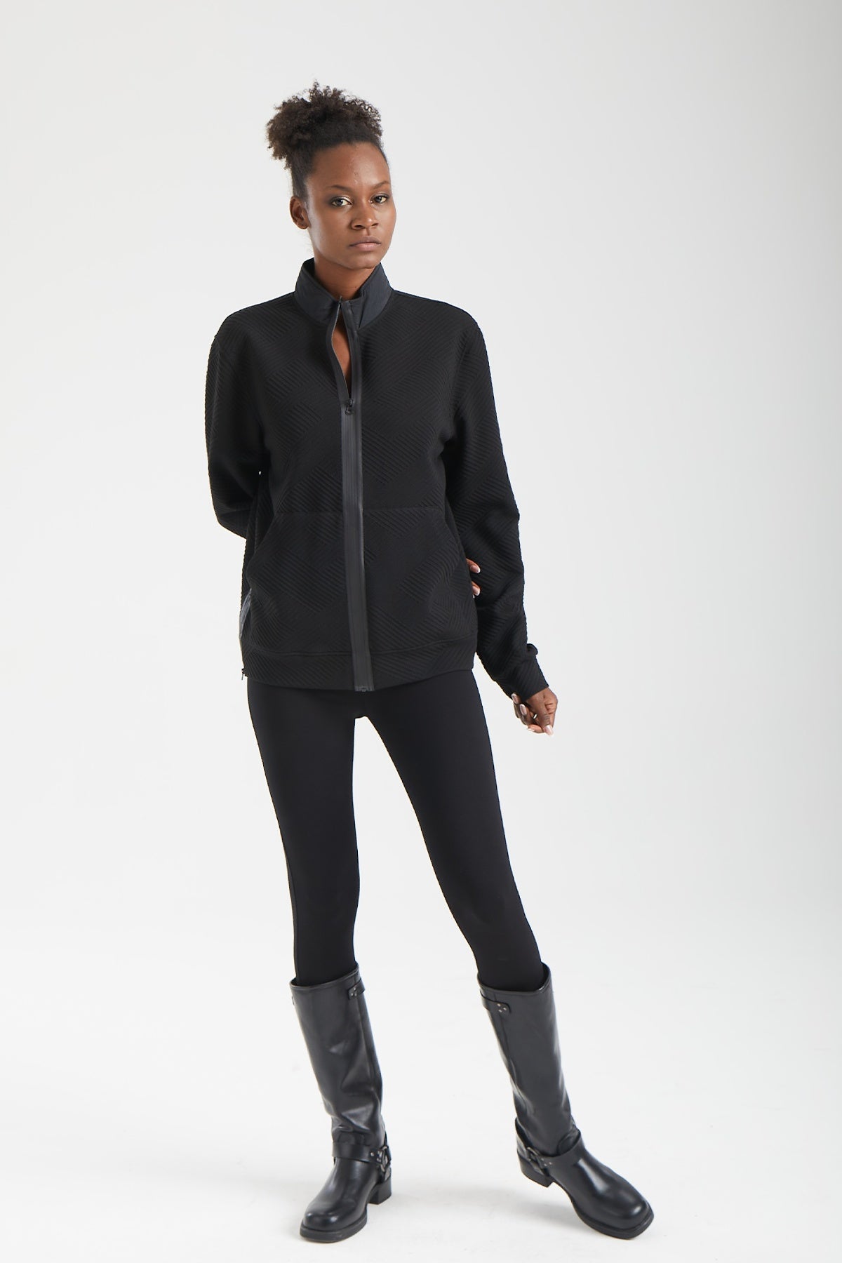 Kadın siyah ceket – NEXUS Yapısal Bomber Ceket | IMBUE color:siyah