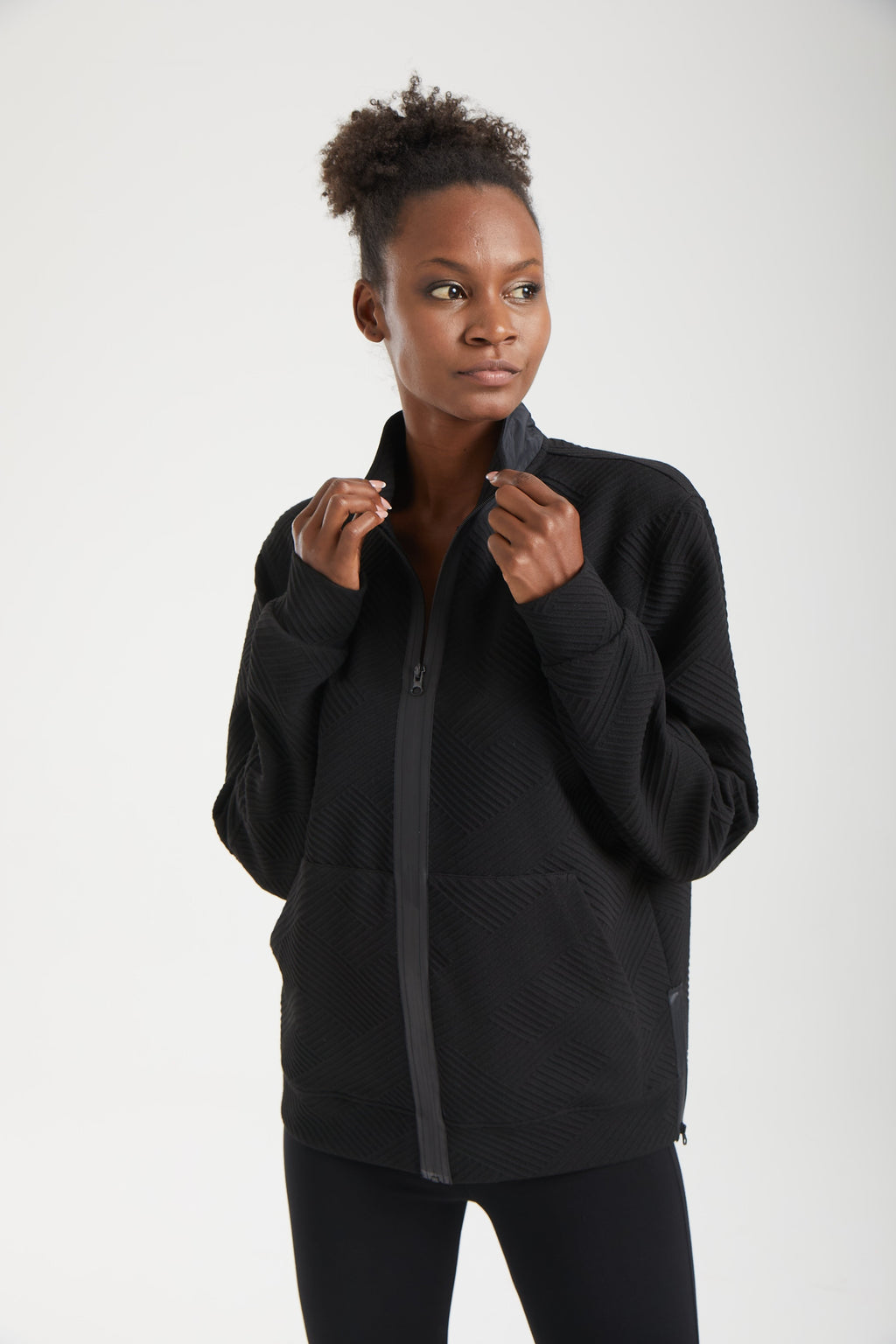 Kadın siyah ceket – NEXUS Yapısal Bomber Ceket | IMBUE color:siyah