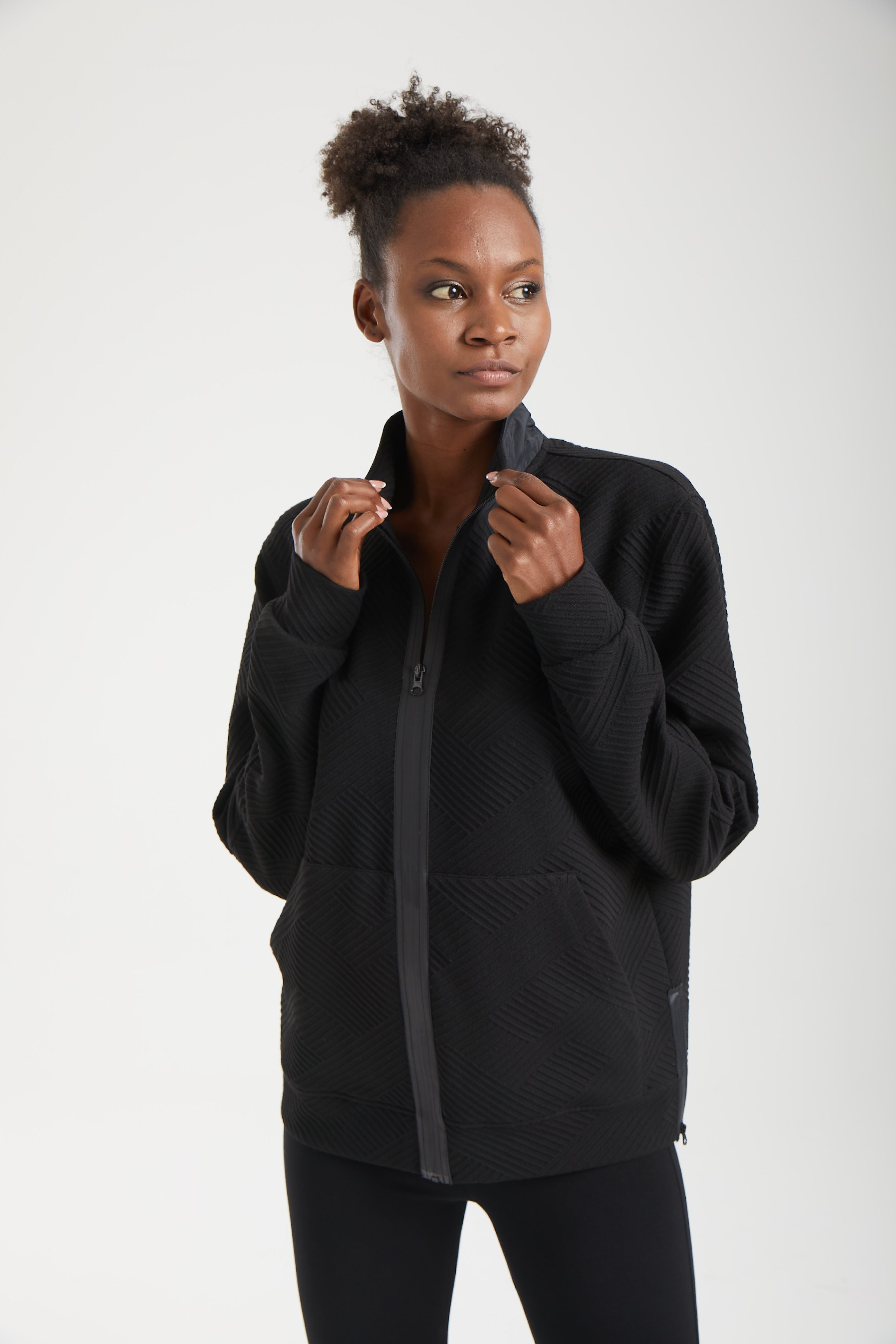 Kadın siyah ceket – NEXUS Yapısal Bomber Ceket | IMBUE color:siyah