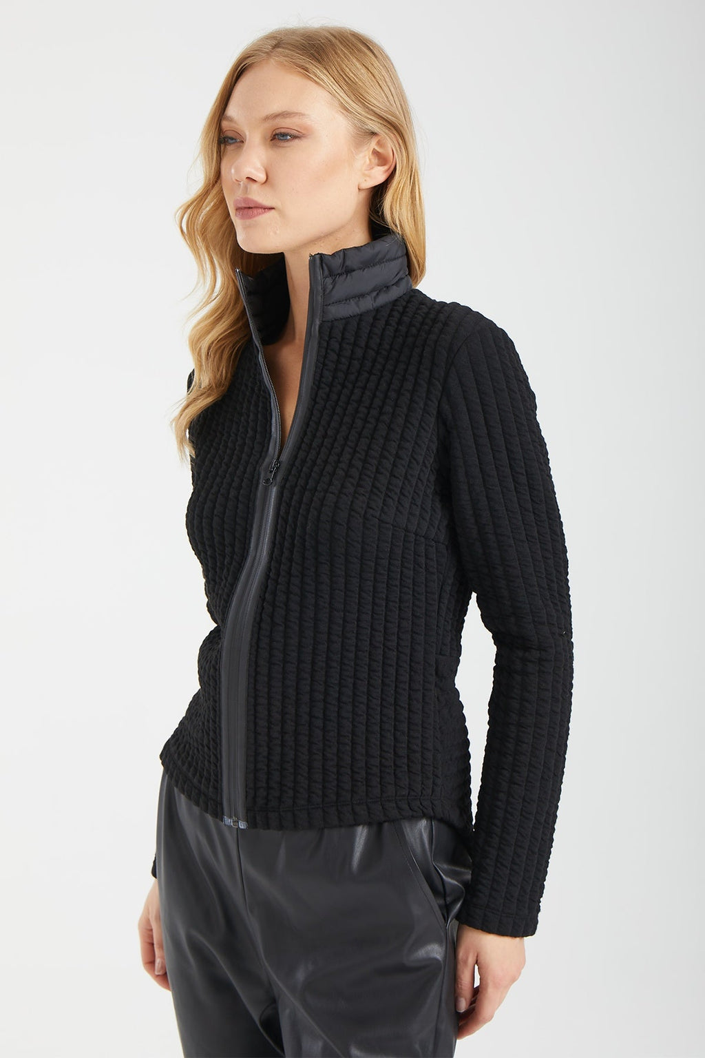 Kadın siyah ceket – ORBIT Konturlu Ceket | IMBUE color:siyah