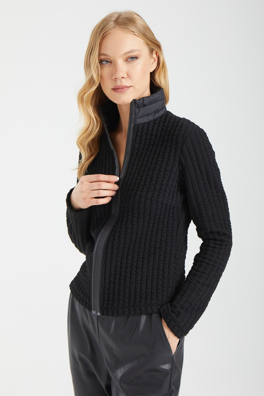 Kadın siyah ceket – ORBIT Konturlu Ceket | IMBUE color:siyah