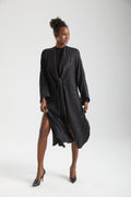 Kadın siyah kimono – NEBULA Kırışık Dokulu Kimono | IMBUE color:siyah
