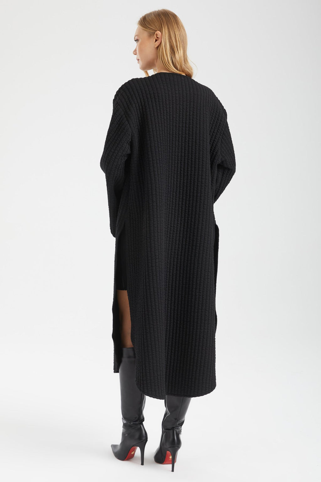 Kadın siyah kimono – ATLAS Yapısal Kimono | IMBUE [color:siyah]