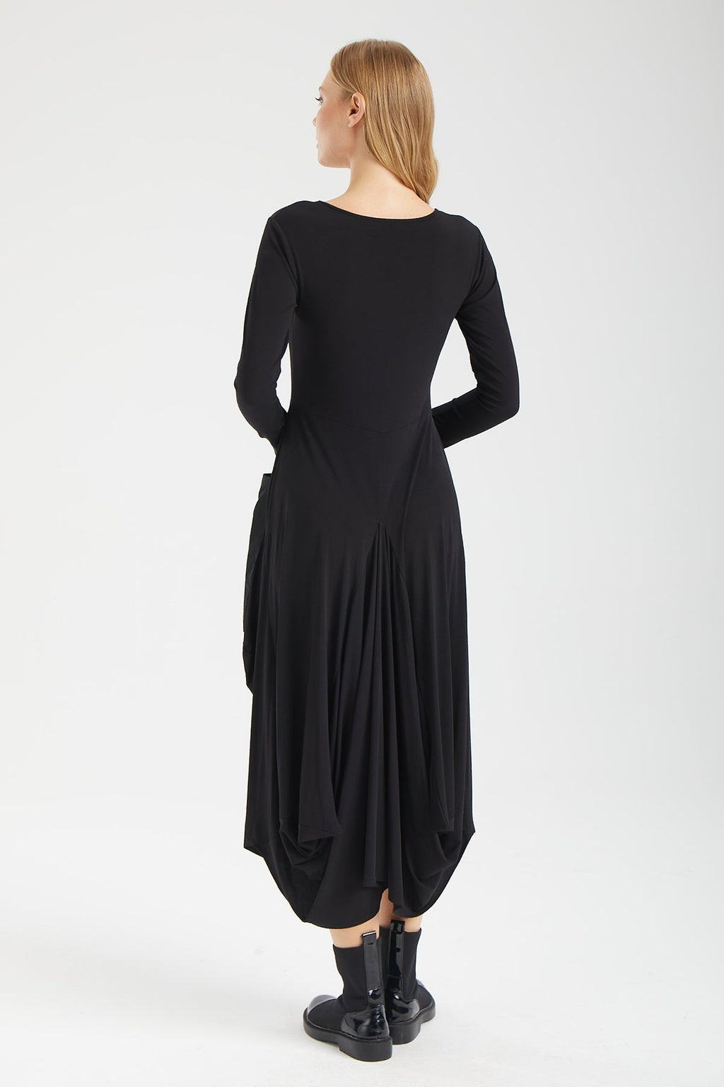 Kadın siyah elbise – CALLA Cepli Elbise | IMBUE color:siyah