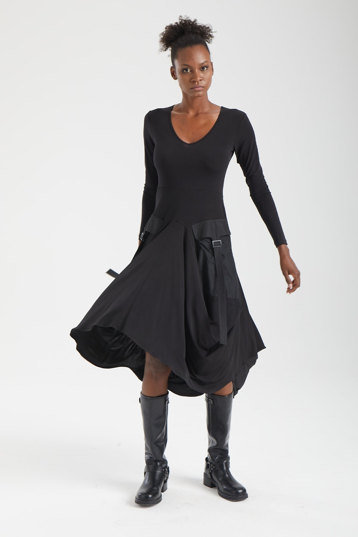 Kadın siyah elbise – REN Teknik Elbise | IMBUE color:siyah