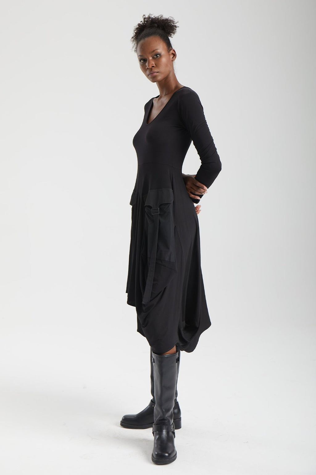 Kadın siyah elbise – REN Teknik Elbise | IMBUE color:siyah