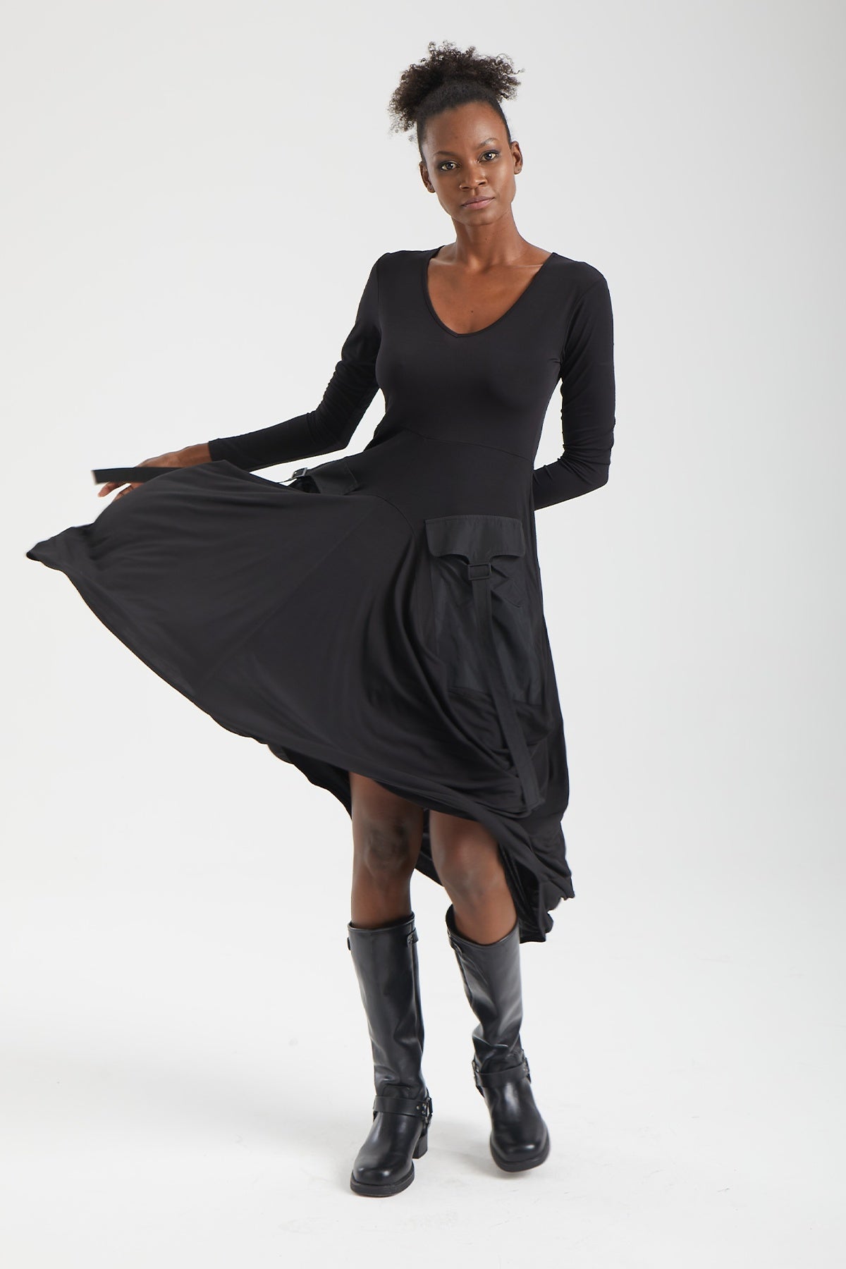 Kadın siyah elbise – REN Teknik Elbise | IMBUE color:siyah