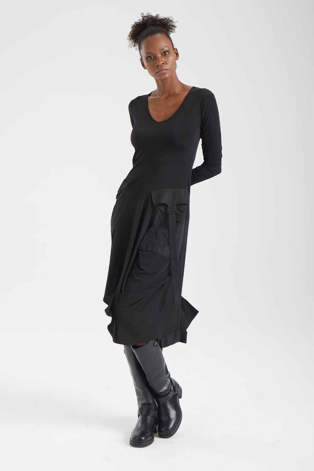 Kadın siyah elbise – REN Teknik Elbise | IMBUE color:siyah