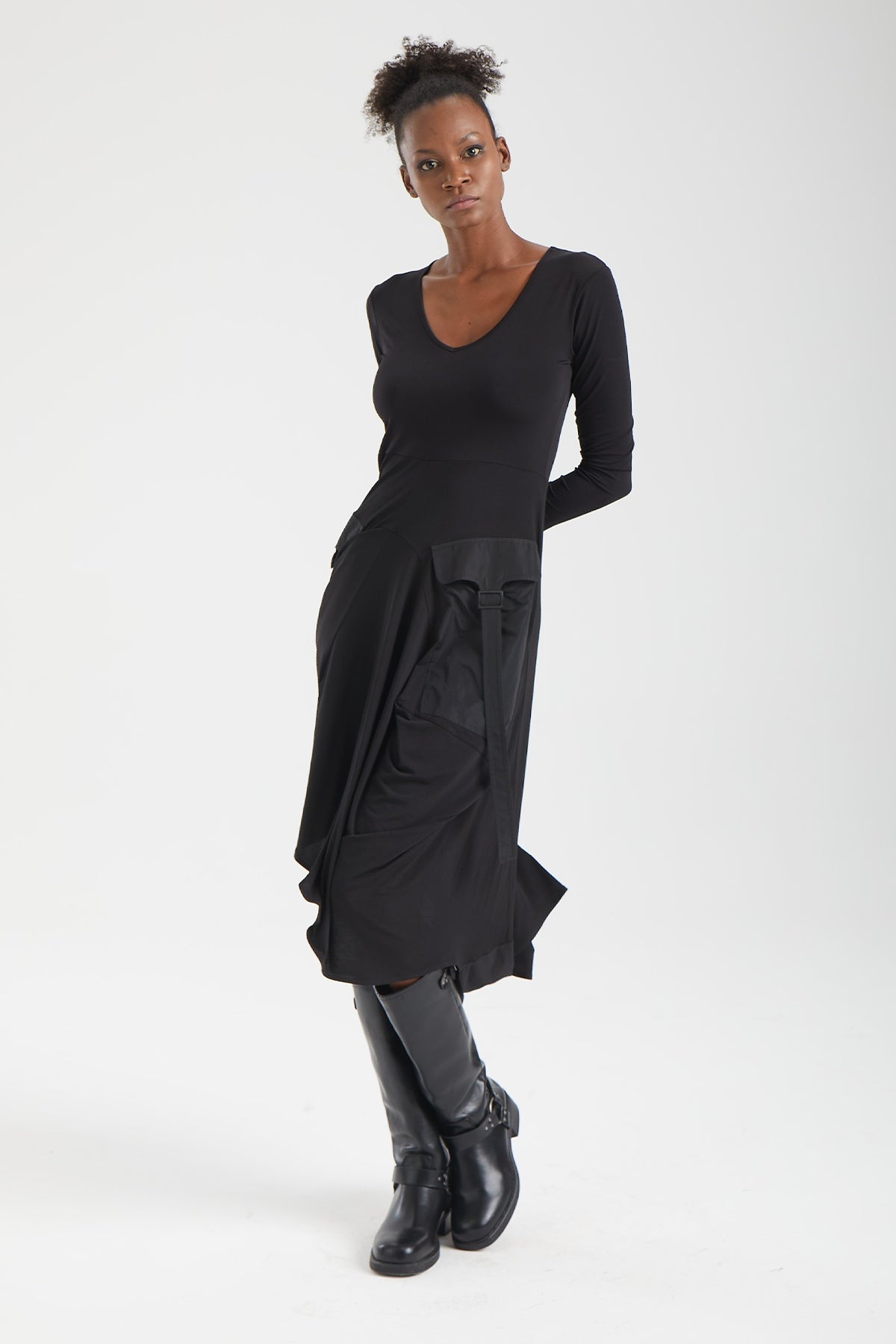 Kadın siyah elbise – REN Teknik Elbise | IMBUE color:siyah