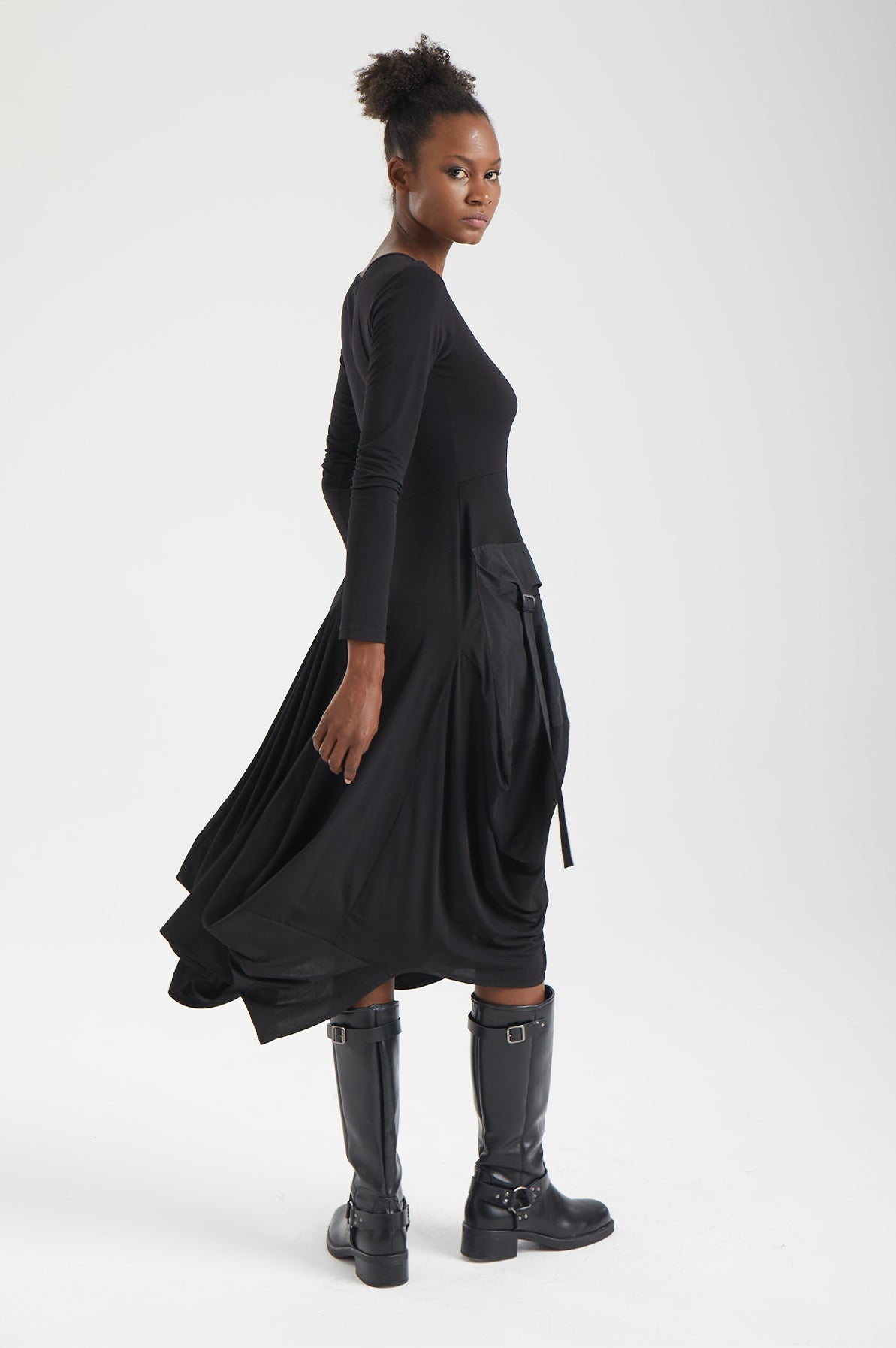 Kadın siyah elbise – REN Teknik Elbise | IMBUE color:siyah