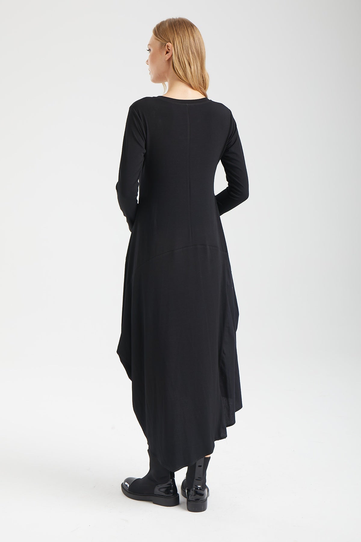 Kadın siyah elbise – LYRA Teknik Elbise | IMBUE color:siyah