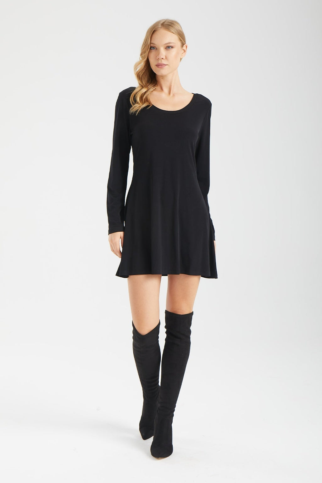 Kadın siyah elbise – IVY Akışkan Elbise | IMBUE [color:siyah]