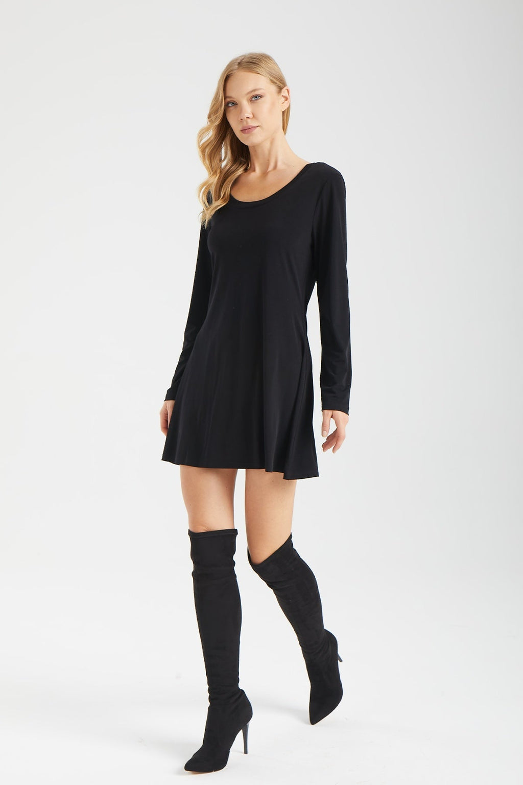 Kadın siyah elbise – IVY Akışkan Elbise | IMBUE [color:siyah]