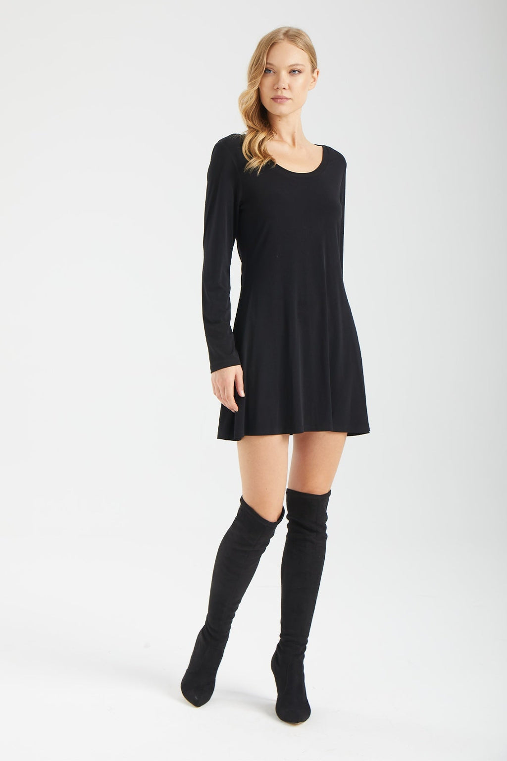 Kadın siyah elbise – IVY Akışkan Elbise | IMBUE [color:siyah]
