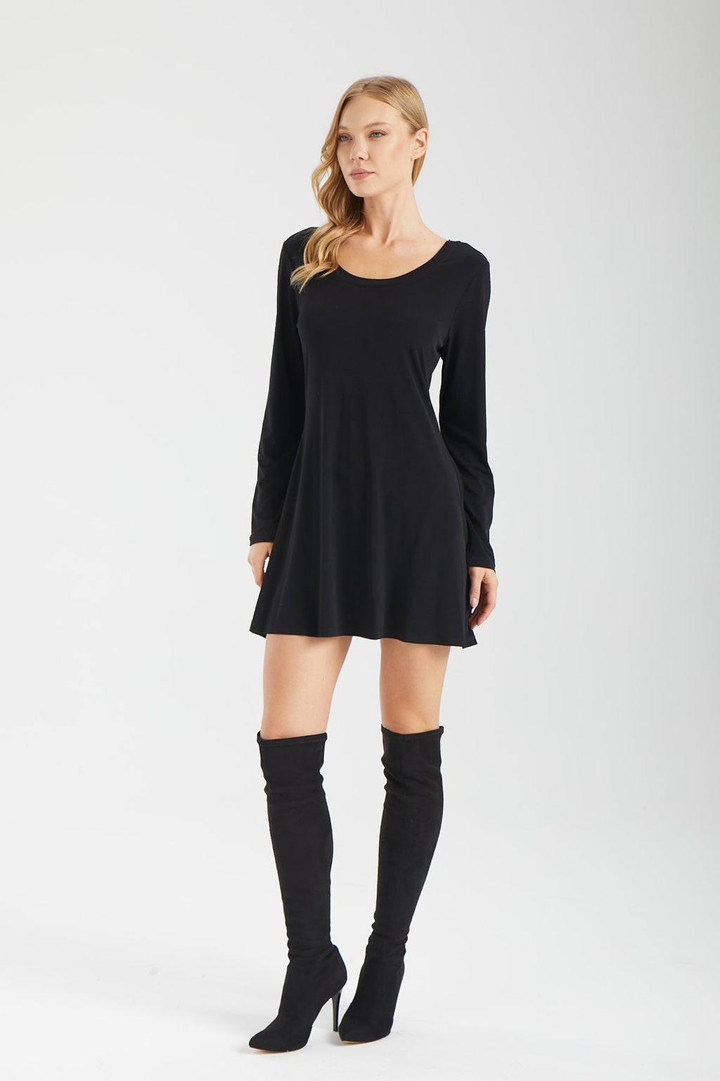 Kadın siyah elbise – IVY Akışkan Elbise | IMBUE [color:siyah]