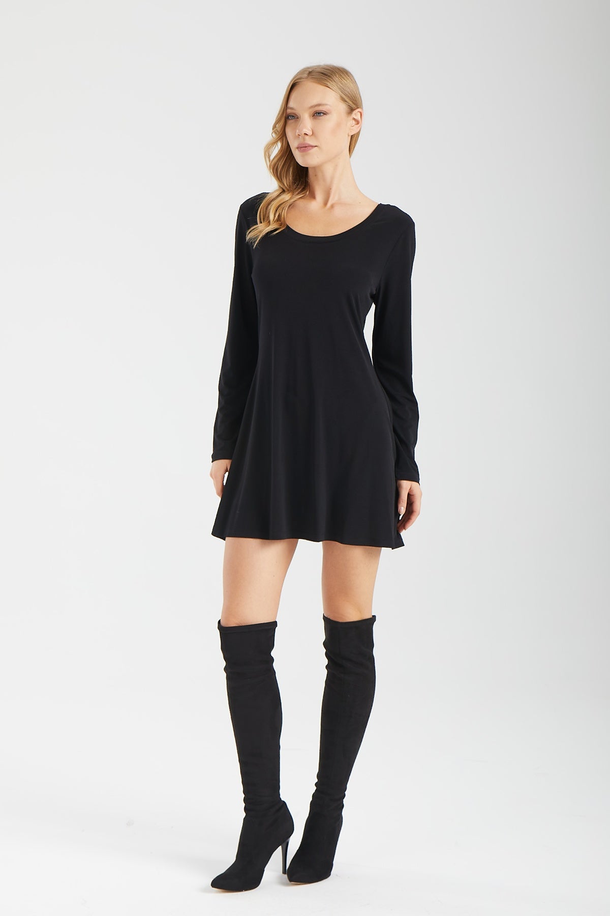 Kadın siyah elbise – IVY Akışkan Elbise | IMBUE [color:siyah]
