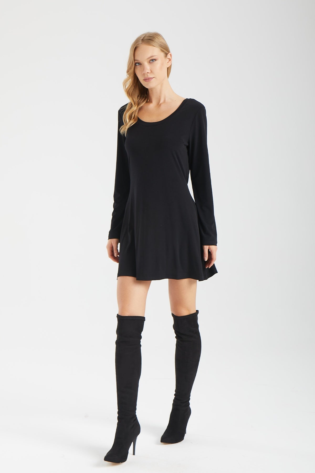 Kadın siyah elbise – IVY Akışkan Elbise | IMBUE [color:siyah]