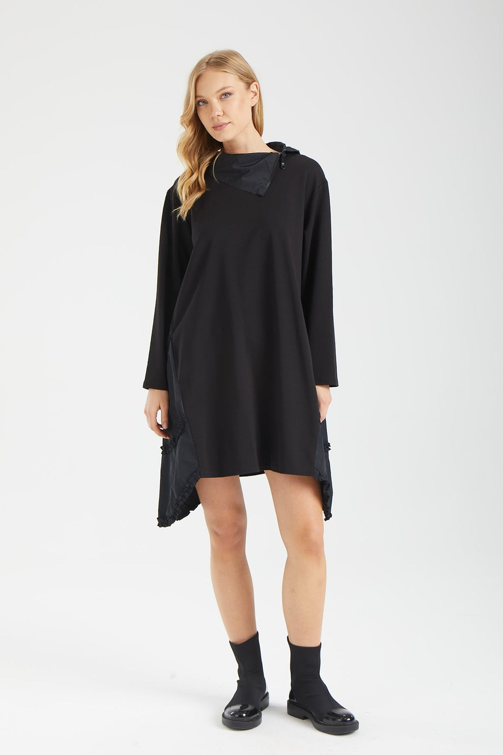 Kadın siyah elbise – ELARA Hibrit Tunik Elbise | IMBUE color:siyah